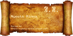 Nyeste Minna névjegykártya